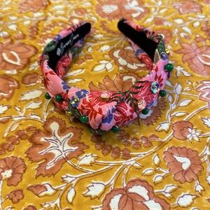 BRIANNA CANNON CHILD SIZE PINK LUAU HEADBAND WITH CRYSTALS & BEADS